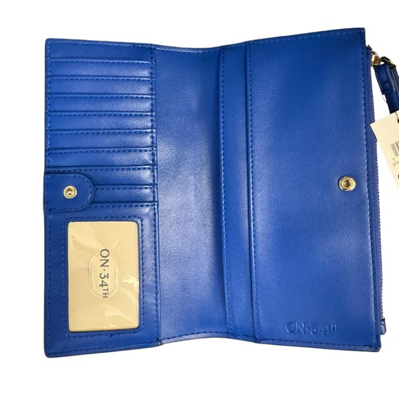 Cobalt Blue Women's Wallet Wristlet - Picture 4 of 5